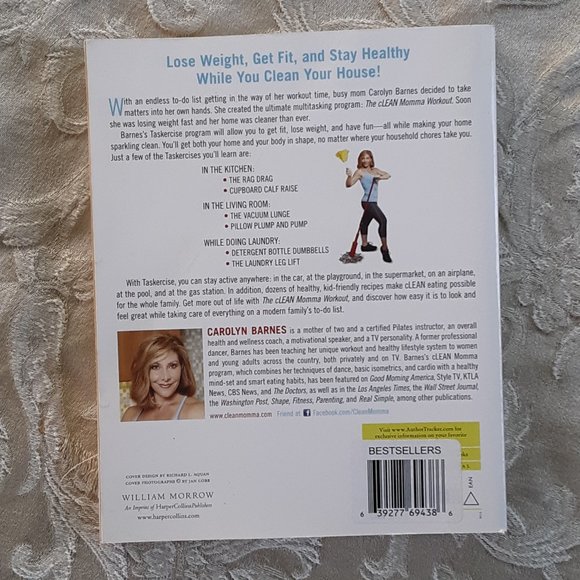 The Clean Momma Workout Get Lean While You Clean Carolyn Barnes PB Book - Picture 3 of 8